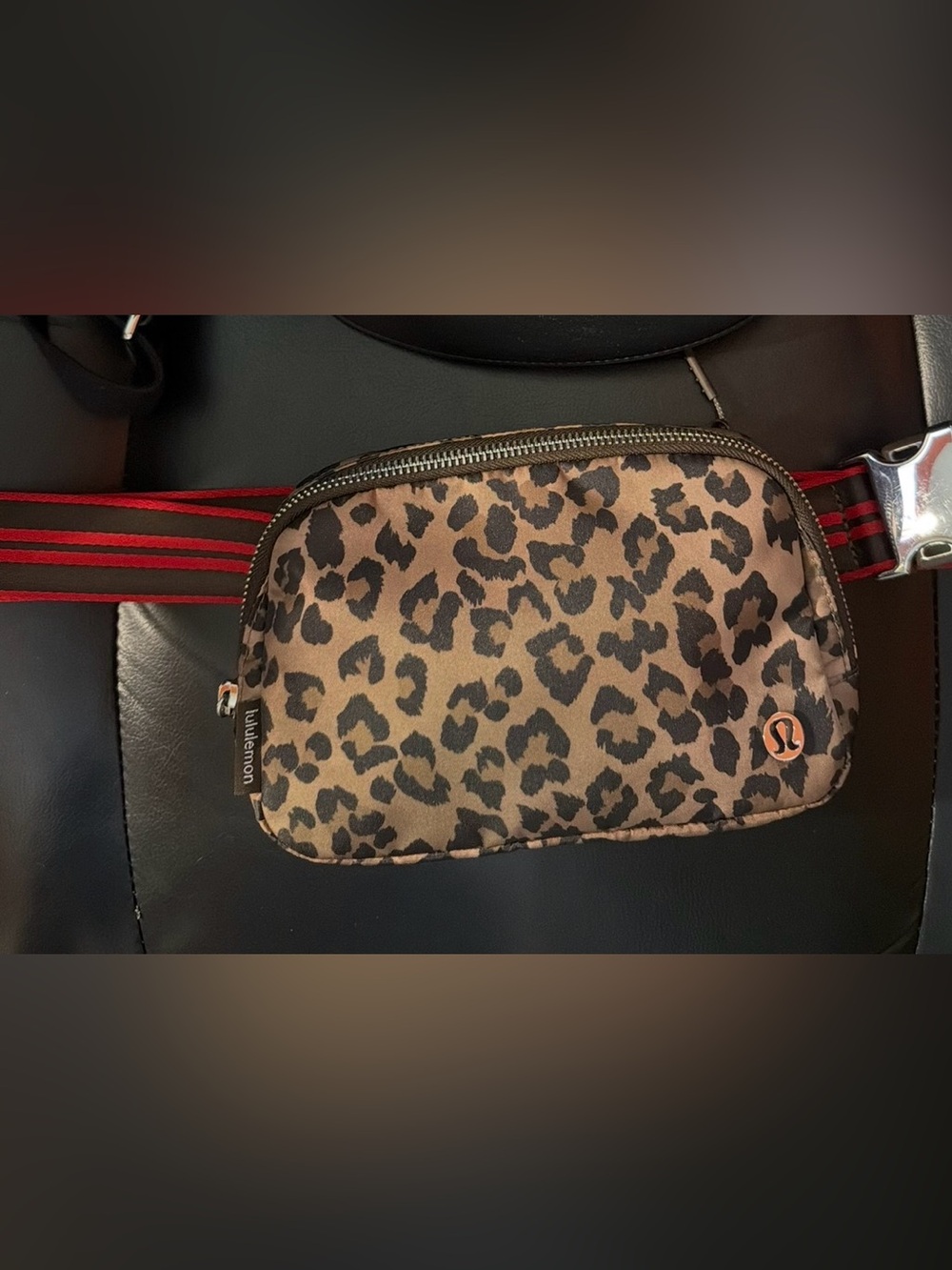 lululemon athletica Leopard Print Cosmetic Pouch - Brown and Black